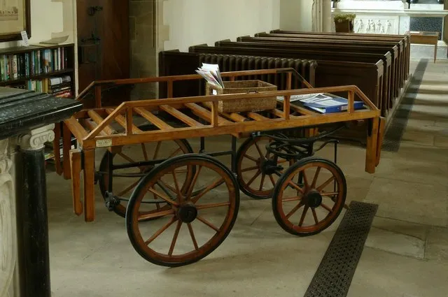 Funeral bier at Exton Church Photo Alan Murray-Rust
